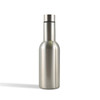 A drink bottle featuring a sleek stainless steel design, ideal for keeping beverages hot or cold.