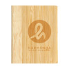 A set of Lumix Bamboo Sticky Notes featuring a wooden texture and the logo of "Harmony Music Mentors."