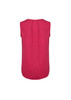 A sleeveless blouse in vibrant magenta with pleat detail at the back, featuring a smooth, flowing design.