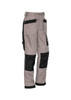 Men’s ultralite multi-pocket pants in grey and black with various pockets and a logo. Ideal for workwear.