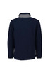 A unisex navy full zip Sherpa fleece jumper with a grey inner collar and a soft textured exterior.