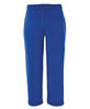 Blue track pants featuring an elastic waistband and side pockets. The garment is presented without visible logos.