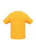 A yellow short sleeve tee with a relaxed fit and no visible design on the back. It features a logo on one side.