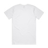 A plain white Classic Tee featuring a crew neckline and short sleeves, with a branding logo on the back.