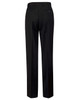 Men's black wool blend stretch pants with a flexi waist, featuring two back pockets and a tailored fit.