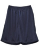Adults' basketball shorts in navy blue with an elastic waistband and breathable fabric. Features a logo branding.