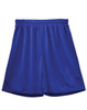 Royal blue adults' basketball shorts featuring a comfortable elasticated waistband and a logo.