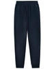 Adults' poly/cotton terry sweat pants in dark grey, featuring side zip pockets and cuffed ankles.