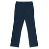 Navy women's classic pants featuring a tailored fit and pockets, with branding on the waistband.