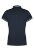 A navy Cottesloe Lady Polo shirt featuring contrasting trim and a collar. The back view highlights its sleek design.