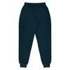 Tapered fleece kids pants in black, featuring an elastic waistband and cuffs, and side pockets.