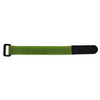 A green Rhino Travel Towel strap featuring a black textured end and a sturdy attachment loop.