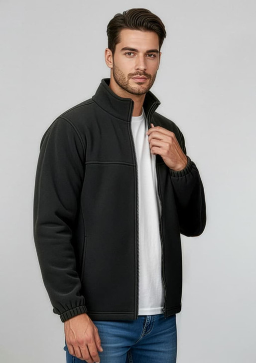 Mens Plain Micro Fleece Jacket