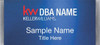 Keller Williams Realty Logo 2 Large Silver Meridian Blue Name Badge