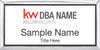Keller Williams Realty Logo 2 Silver Executive White Name Badge
