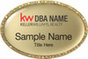 Keller Williams Realty Logo 3 Gold Oval Beyond Bling Gold Name Badge
