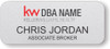 Keller Williams Realty Logo 3 Silver Regular Name Badge