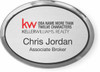 Keller Williams Realty Logo 4 Silver Oval Executive Name Badge