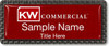 Keller Williams Commercial Carbon Frame Red Anodized Insert Badge
