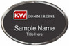 Keller Williams Commercial Silver Oval Polished Prestige Black Badge