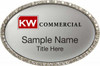 Keller Williams Commercial Silver Oval Bling Badge