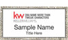 Keller Williams Realty Logo 5 Silver Bling White Badge