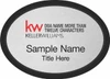 Keller Williams Realty Logo 5 Black Oval Executive Silver Badge