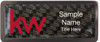 Keller Williams Black Chrome Carbon Insert Name Badge