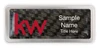 Keller Williams Satin Anodized Frame Carbon Insert Name Badge