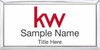 Keller Williams Silver Executive White Name Badge