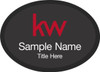 Keller Williams Black Oval Executive Black Name Badge