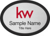 Keller Williams Black Oval Executive Silver Name Badge