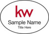 Keller Williams White Oval Name Badge