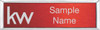 Keller Williams Small Silver Executive Red Anodized Name Badge