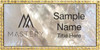 Keller Williams Mastery Gold Bling White Pearl Name Badge