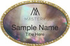 Keller Williams Mastery Gold Oval Beyond Bling Black Pearl Name Badge