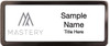 Keller Williams Mastery Black Chrome White Name Badge
