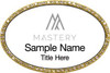 Keller Williams Mastery Gold Oval Beyond Bling White Name Badge