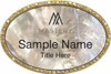 Keller Williams Mastery Gold Oval Beyond Bling White Pearl Name Badge