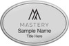 Keller Williams Mastery Silver Oval Pebbled Prestige Name Badge