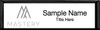 Keller Williams Mastery Small Black Executive White Name Badge