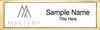 Keller Williams Mastery Small Gold Executive White Name Badge