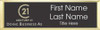 Century 21 New Logo Small Executive Gold & Black Name Badge
