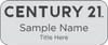 Century 21 New Logo Standard Silver Name Badge
