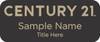 Century 21 New Logo Standard Black Name Badge | KWP-98800