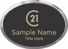 Century 21 New Logo Oval Executive Silver Name Badge – KWP-98777