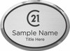 Century 21 New Logo Oval Executive Silver Name Badge | KWP-98761