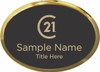 Century 21 New Logo Oval Executive Gold Name Badge | KWP-98776