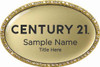 Century 21 New Logo Oval Bling Gold Name Badge | KWP-98817