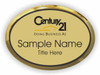 Century 21 New DBA Oval Executive Gold Name Badge | KWP-96936
